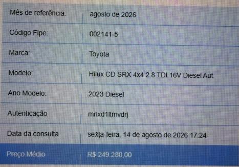 TOYOTA Hilux Caminhonete 2.8 16V SRX 4X4 TURBO DIESEL CABINE DUPLA AUTOM�TICO, Foto 16