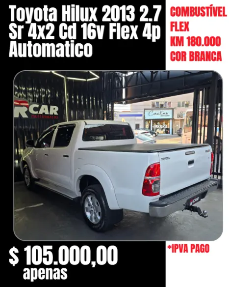 TOYOTA Hilux Caminhonete 2.7 16V 4P SR CABINE DUPLA AUTOMÁTICO, Foto 9