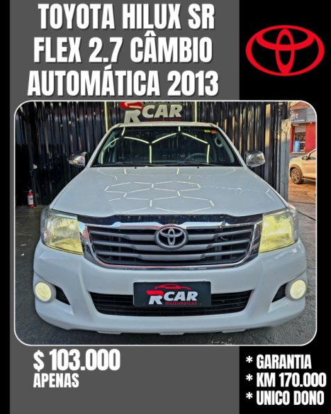 TOYOTA Hilux Caminhonete 2.7 16V 4P SR CABINE DUPLA AUTOMÁTICO, Foto 4