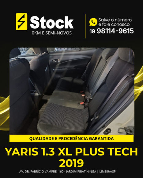 TOYOTA Yaris Hatch 1.3 16V 4P FLEX XL PLUS TECH MULTIDRIVE AUTOM�TICO CVT, Foto 9