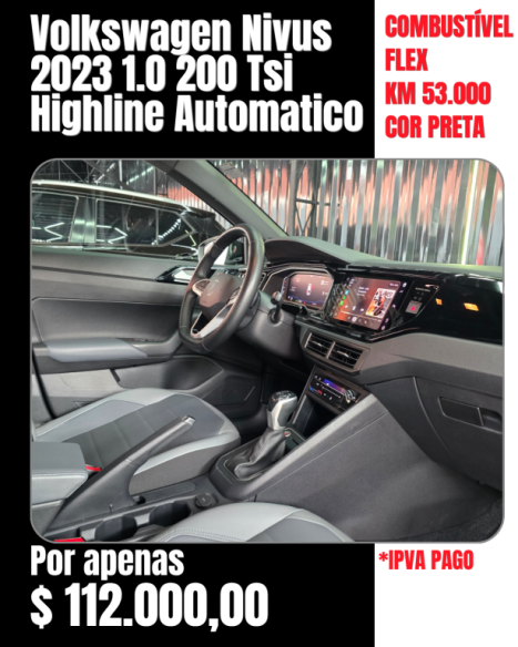 VOLKSWAGEN Nivus 1.0 4P FLEX 200 TSI HIGHLINE TURBO AUTOM�TICO, Foto 3