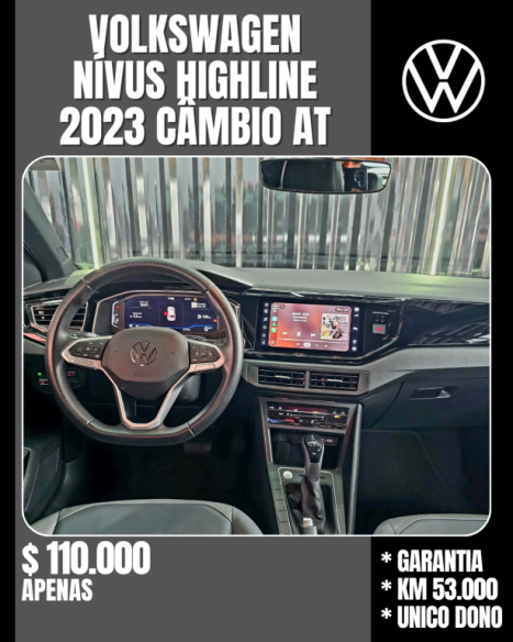 VOLKSWAGEN Nivus 1.0 4P FLEX 200 TSI HIGHLINE TURBO AUTOMÁTICO, Foto 2