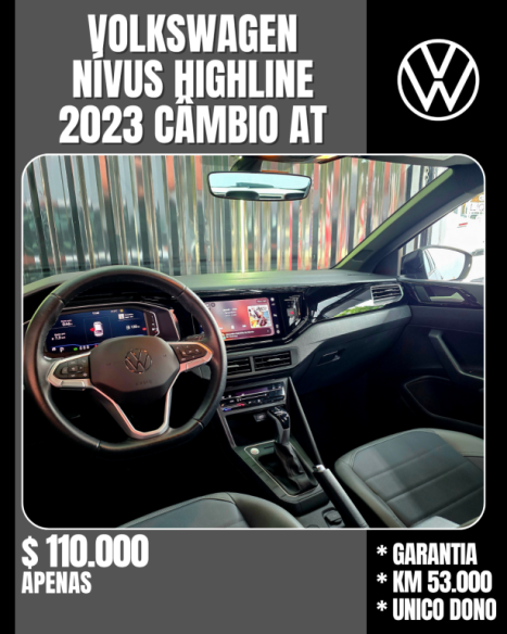 VOLKSWAGEN Nivus 1.0 4P FLEX 200 TSI HIGHLINE TURBO AUTOMÁTICO, Foto 4