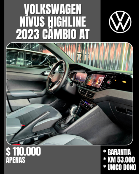 VOLKSWAGEN Nivus 1.0 4P FLEX 200 TSI HIGHLINE TURBO AUTOMÁTICO, Foto 7