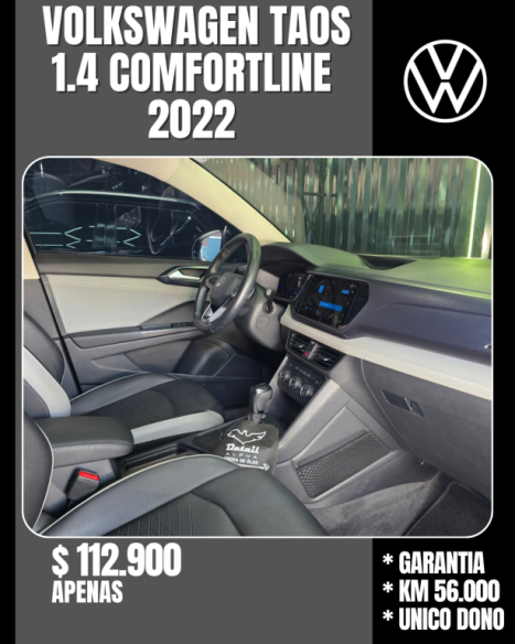 VOLKSWAGEN Taos 1.4 16V 4P FLEX 250 TSI COMFORTLINE AUTOMÁTICO, Foto 2