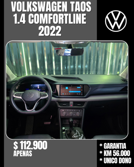 VOLKSWAGEN Taos 1.4 16V 4P FLEX 250 TSI COMFORTLINE AUTOMÁTICO, Foto 4