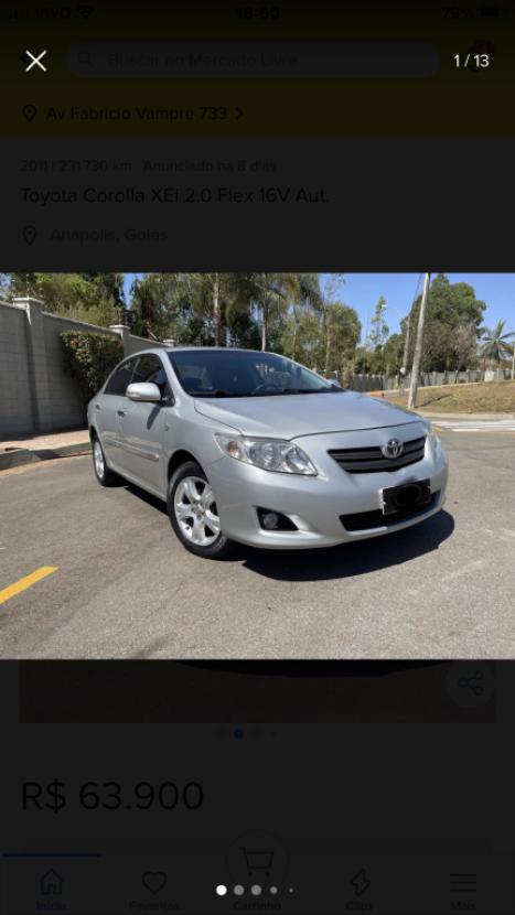 TOYOTA Corolla 2.0 16V 4P XEI FLEX AUTOMTICO, Foto 3