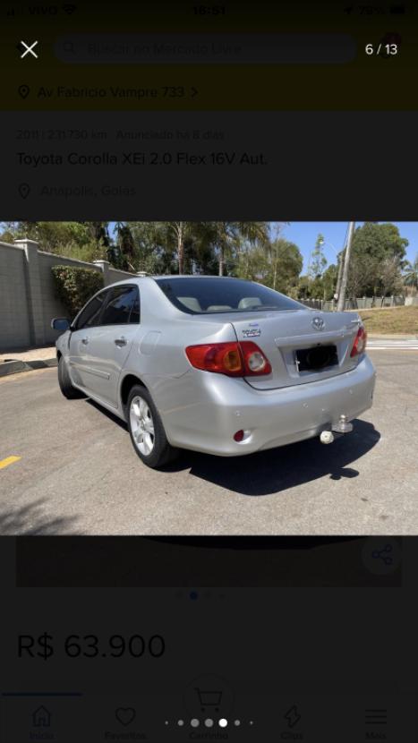 TOYOTA Corolla 2.0 16V 4P XEI FLEX AUTOMTICO, Foto 5