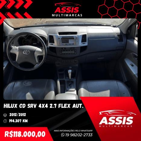 TOYOTA Hilux Caminhonete 2.7 16V 4P SRV FLEX 4X4  CABINE DUPLA AUTOMTICO, Foto 9