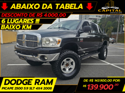 DODGE Ram 5.9 4P 24V I6 2500 SLT 4X4 CABINE DUPLA HAVE DUTY TURBO DIESEL AUTOMÁTICO DODGE Ram 5.9 4P 24V I6 2500 SLT 4X4 CABINE DUPLA HAVE DUTY TURBO DIESEL AUTOMÁTICO