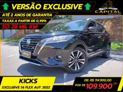 NISSAN Kicks 1.6 16V 4P FLEXSTART EXCLUSIVE XTRONIC AUTOMTICO CVT