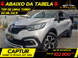 RENAULT Captur 1.3 16V 4P FLEX TCE ICONIC TURBO X-TRONIC AUTOMTICO CVT