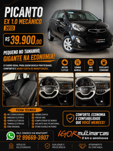 KIA Picanto 1.0 12V 4P EX, Foto 1