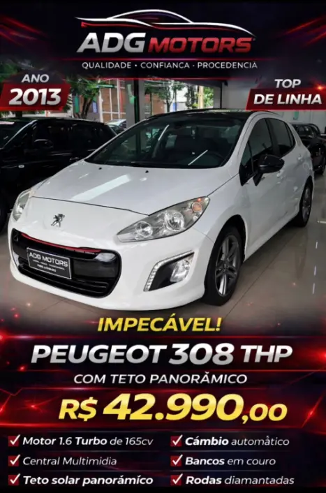 PEUGEOT 308 1.6 16V 4P GRIFFE THP TURBO AUTOM�TICO, Foto 12