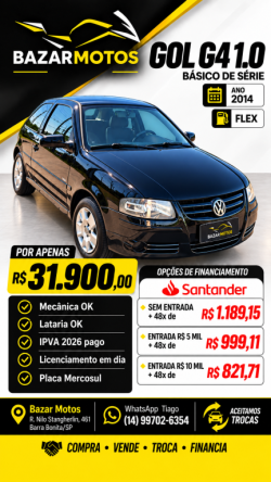 VOLKSWAGEN Gol 1.0 4P G4 FLEX