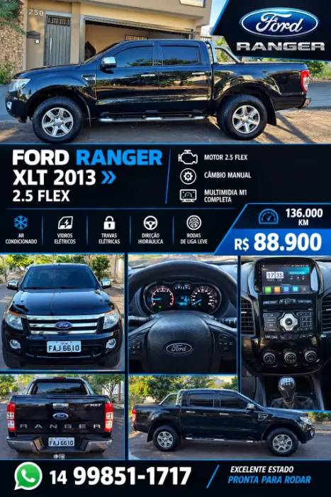 FORD Ranger 2.5 16V FLEX XLT CABINE DUPLA, Foto 2