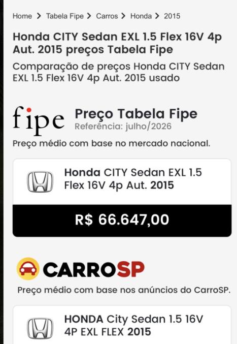 HONDA City Sedan 1.5 16V 4P EXL FLEX AUTOM�TICO, Foto 3