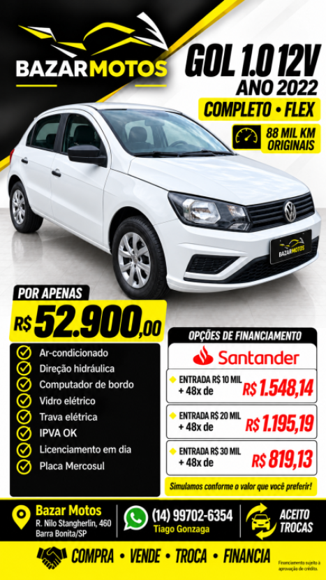 VOLKSWAGEN Gol 1.0 12V 4P FLEX MPI G7, Foto 1