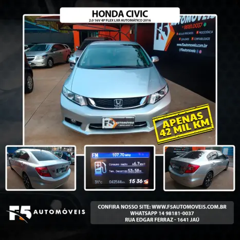 HONDA Civic 2.0 16V 4P FLEX LXR AUTOMTICO, Foto 1