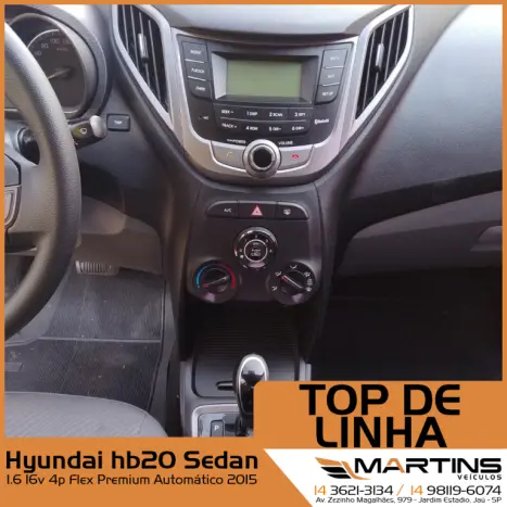 HYUNDAI HB 20 Sedan 1.6 16V 4P FLEX PREMIUM AUTOMTICO, Foto 8