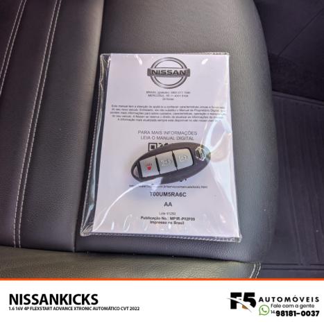 NISSAN Kicks 1.6 16V 4P FLEXSTART ADVANCE XTRONIC AUTOMTICO CVT, Foto 12