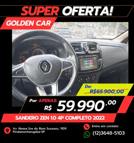 RENAULT Sandero 1.0 12V 4P FLEX SCE ZEN, Foto 8