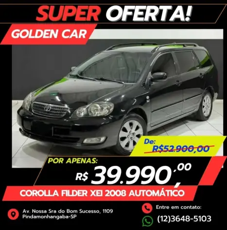 TOYOTA Fielder 1.8 16V 4P XEI FLEX AUTOMÁTICO, Foto 2 TOYOTA Fielder 1.8 16V 4P XEI FLEX AUTOMÁTICO, Foto 2