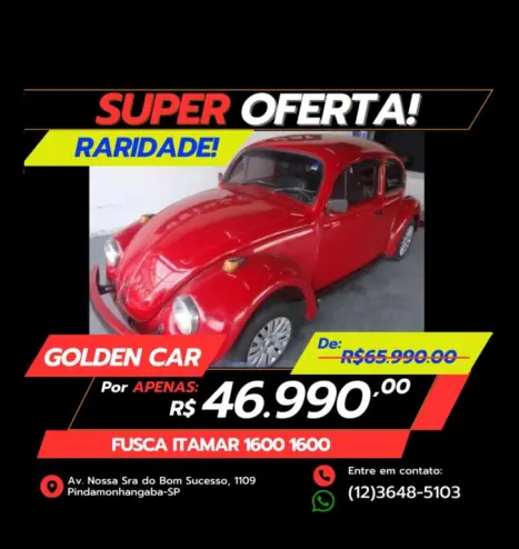 VOLKSWAGEN Fusca 1.6 ITAMAR, Foto 1