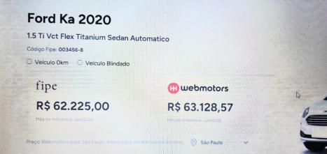 FORD Ka + Sedan 1.5 12V 4P FLEX TI-VCT TITANIUM AUTOM�TICO, Foto 22