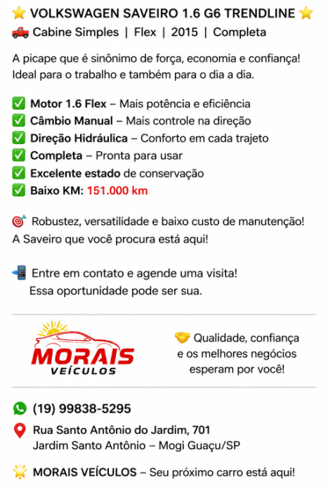 VOLKSWAGEN Saveiro 1.6 G6 TRENDLINE CABINE SIMPLES FLEX, Foto 16