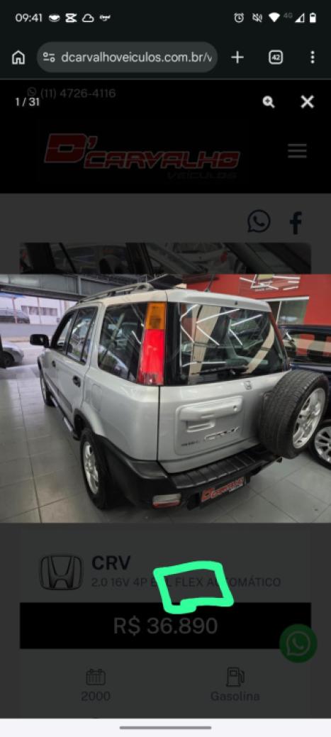 HONDA CRV 2.0 16V 4P EXL 4WD AUTOMÁTICO, Foto 7