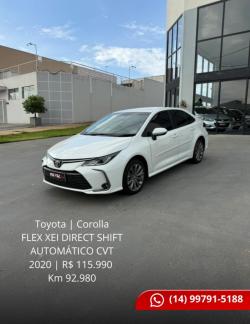 TOYOTA Corolla 2.0 16V 4P FLEX XEI DIRECT SHIFT AUTOMÁTICO CVT