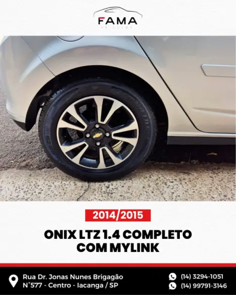 CHEVROLET Onix Hatch 1.4 4P FLEX LTZ, Foto 10 CHEVROLET Onix Hatch 1.4 4P FLEX LTZ, Foto 10