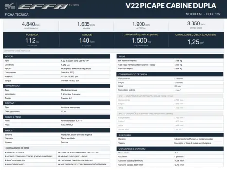 EFFA MOTORS V22 Cabine Dupla 1.5 4P BA�, Foto 13