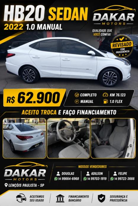 HYUNDAI HB 20 Sedan 1.0 12V 4P FLEX VISION, Foto 1