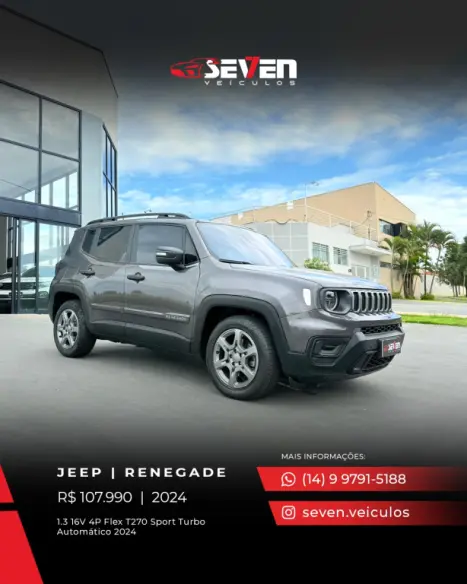 JEEP Renegade 1.3 16V 4P FLEX T270 SPORT TURBO AUTOM�TICO, Foto 2