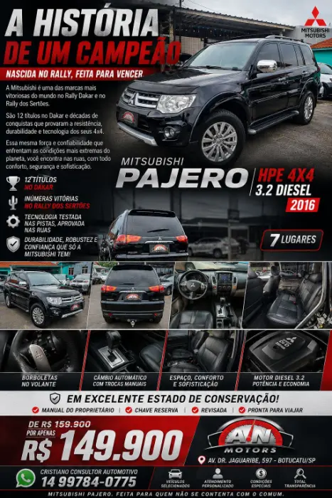 MITSUBISHI Pajero 3.2 16V 4P 4X4 7 LUGARES HPE TURBO DIESEL INTERCOOLER AUTOM�TICO, Foto 14