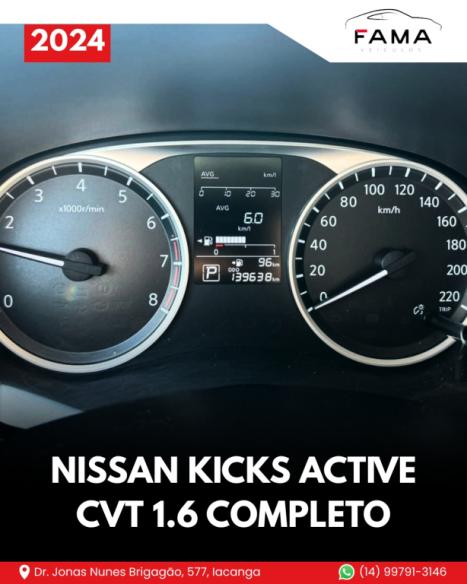 NISSAN Kicks 1.6 16V 4P FLEX ACTIVE X-TRONIC AUTOM�TICO CVT, Foto 3