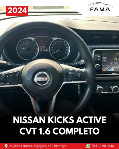 NISSAN Kicks 1.6 16V 4P FLEX ACTIVE X-TRONIC AUTOM�TICO CVT, Foto 8