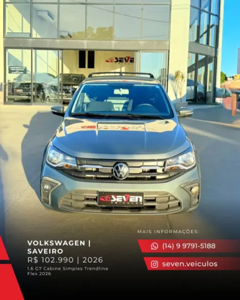 VOLKSWAGEN Saveiro 1.6 G7 CABINE SIMPLES TRENDLINE FLEX, Foto 1
