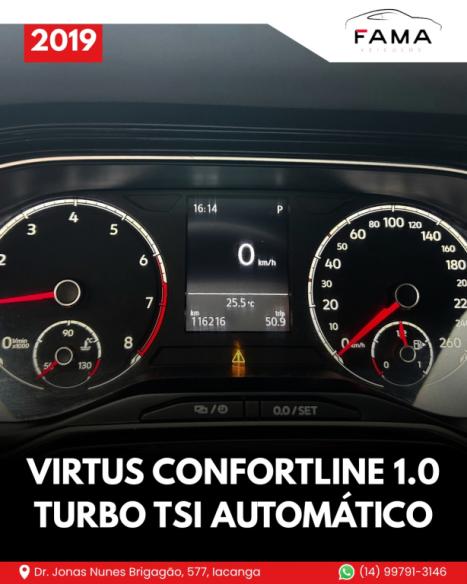 VOLKSWAGEN Virtus 1.0 4P 200 TSI FLEX COMFORTLINE AUTOMÁTICO, Foto 4