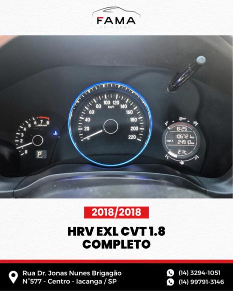 HONDA HR-V 1.8 16V 4P EXL FLEX AUTOMTICO CVT, Foto 7
