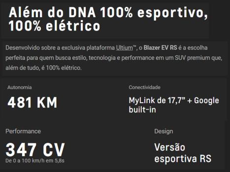 CHEVROLET Blazer EV 102 KW EL�TRICO RS, Foto 9