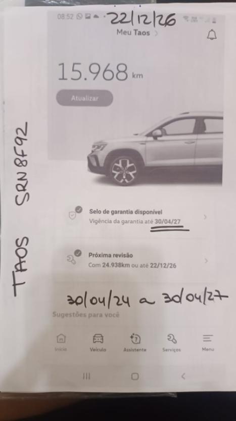 VOLKSWAGEN Taos 1.4 16V 4P FLEX 250 TSI HIGHLINE AUTOM�TICO, Foto 15