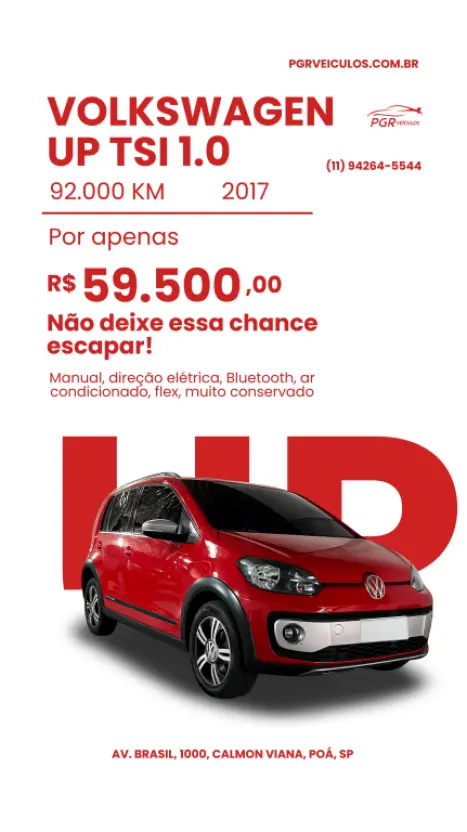 VOLKSWAGEN Cross UP 1.0 12V 4P TSI FLEX, Foto 8 VOLKSWAGEN Cross UP 1.0 12V 4P TSI FLEX, Foto 8