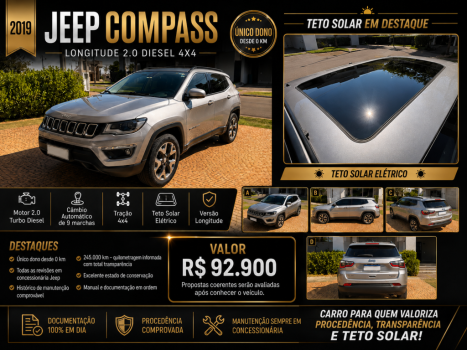 JEEP Compass 2.0 16V 4P LONGITUDE TURBO DIESEL 4X4 AUTOM�TICO, Foto 1
