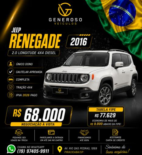 JEEP Renegade 2.0 16V 4P TURBO DIESEL LONGITUDE 4X4 AUTOM�TICO, Foto 1