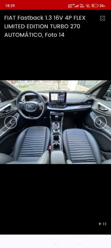 FIAT Fastback 1.3 16V 4P FLEX ABARTH TURBO 270 AUTOMTICO, Foto 5