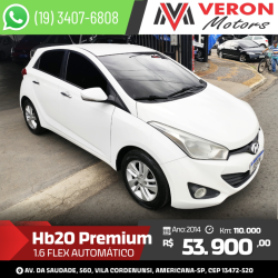 HYUNDAI HB 20 Hatch 1.6 16V 4P PREMIUM FLEX AUTOMTICO