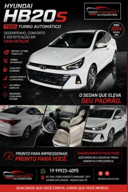 HYUNDAI HB 20 Sedan 1.0 12V 4P FLEX TGDI PLATINUM PLUS TURBO AUTOM�TICO